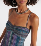 Missoni Striped lamé maxi dress