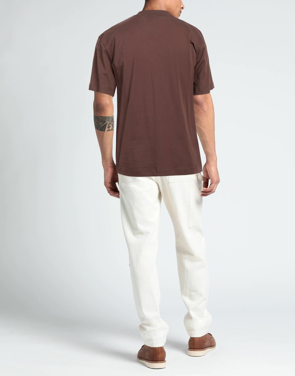 Sunnei Mens T-shirt Chocolate in Brown