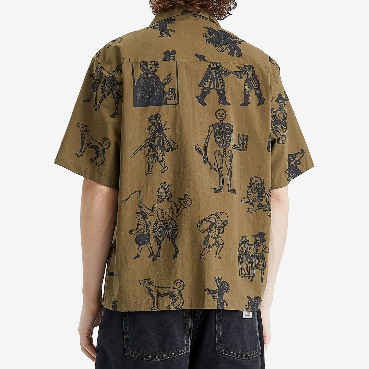 Heresy Men's Woodcut Shirt in Green