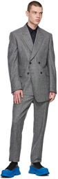 Alexander McQueen Grey Prince of Wales Blazer