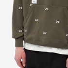 WTAPS Men's Acne Bones Hoody in Olive Drab