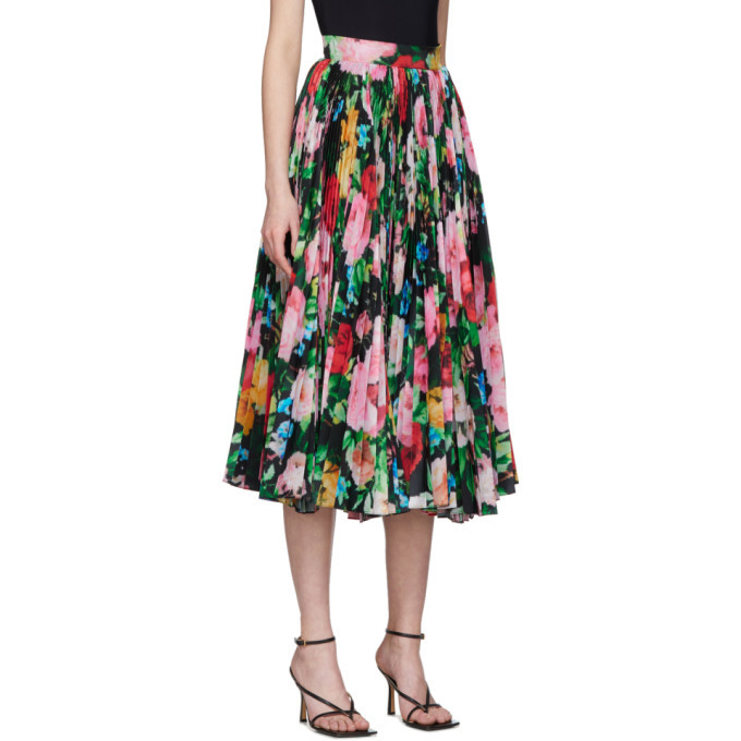 Richard Quinn SSENSE Exclusive Black Floral Skirt