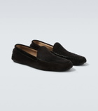 The Row New Lucca suede slip-on shoes