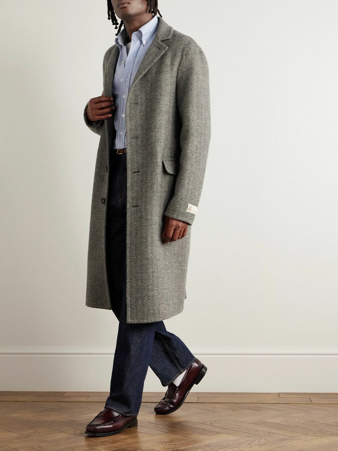 Massimo Alba - Austin Herringbone Virgin Wool Coat - Gray