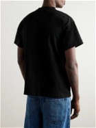 SAINT Mxxxxxx - Born X Raised Logo-Print Embroidered Cotton-Jersey T-Shirt - Black