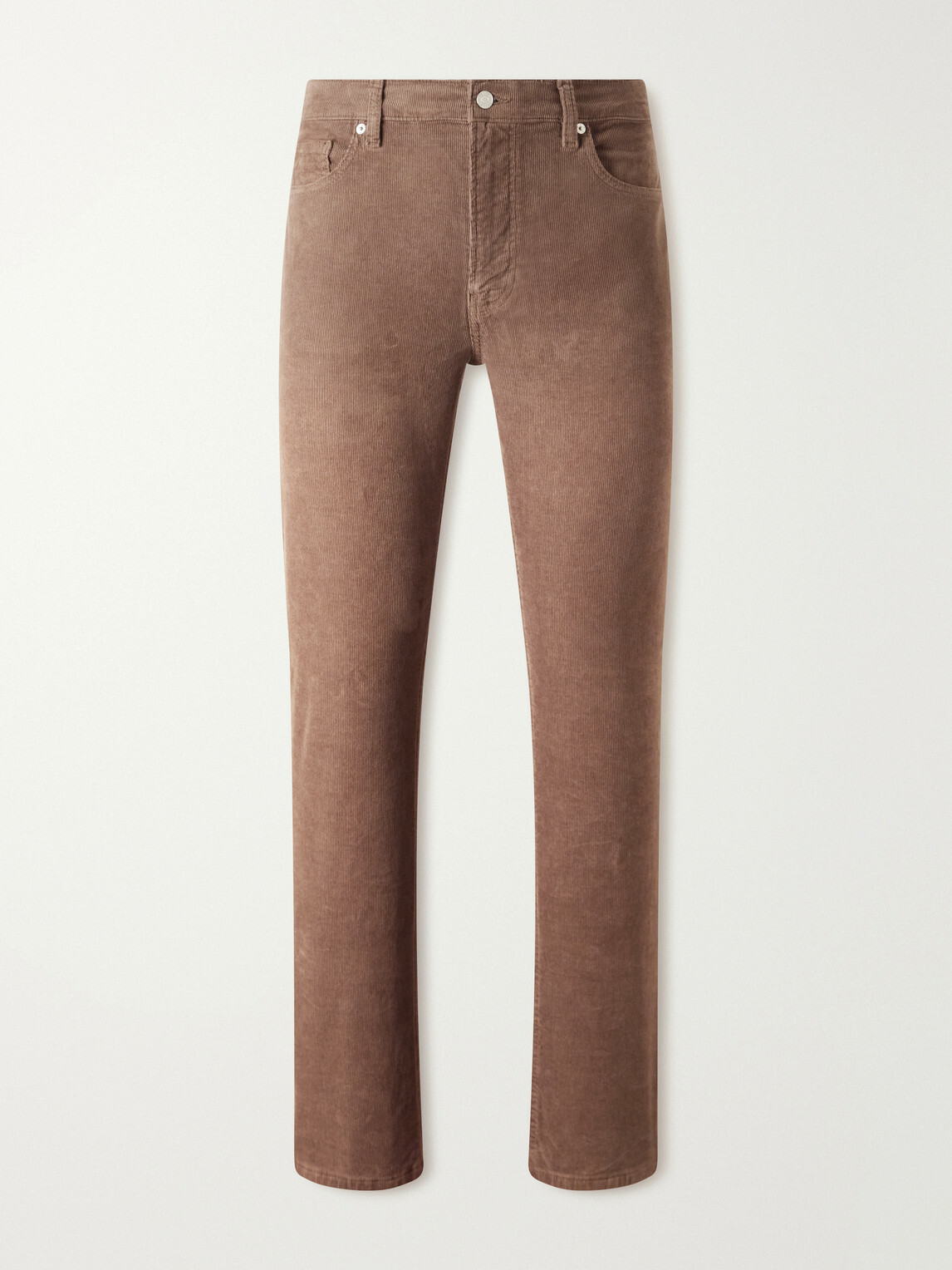 FRAME - Modern Straight-Leg Cotton-Blend Corduroy Trousers - Brown