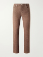 FRAME - Modern Straight-Leg Cotton-Blend Corduroy Trousers - Brown