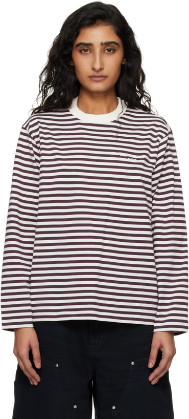 Photo: Carhartt Work In Progress Burgundy & White Ezra T-shirt