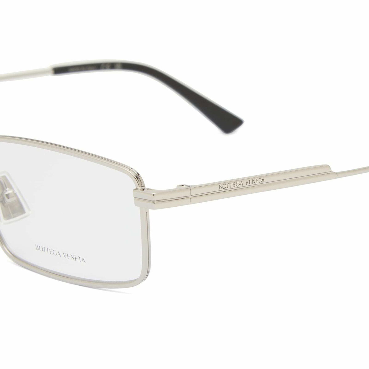 Bottega Veneta Eyewear Bottega Veneta BV1467O Sunglasses in Silver/Transparent 