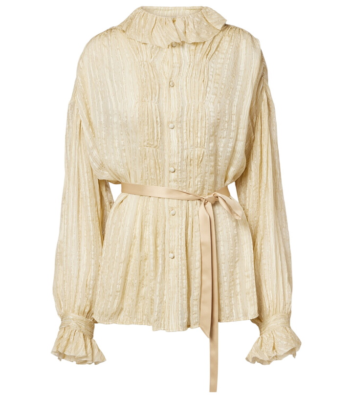 Photo: Xu Zhi Pleated silk-blend blouse