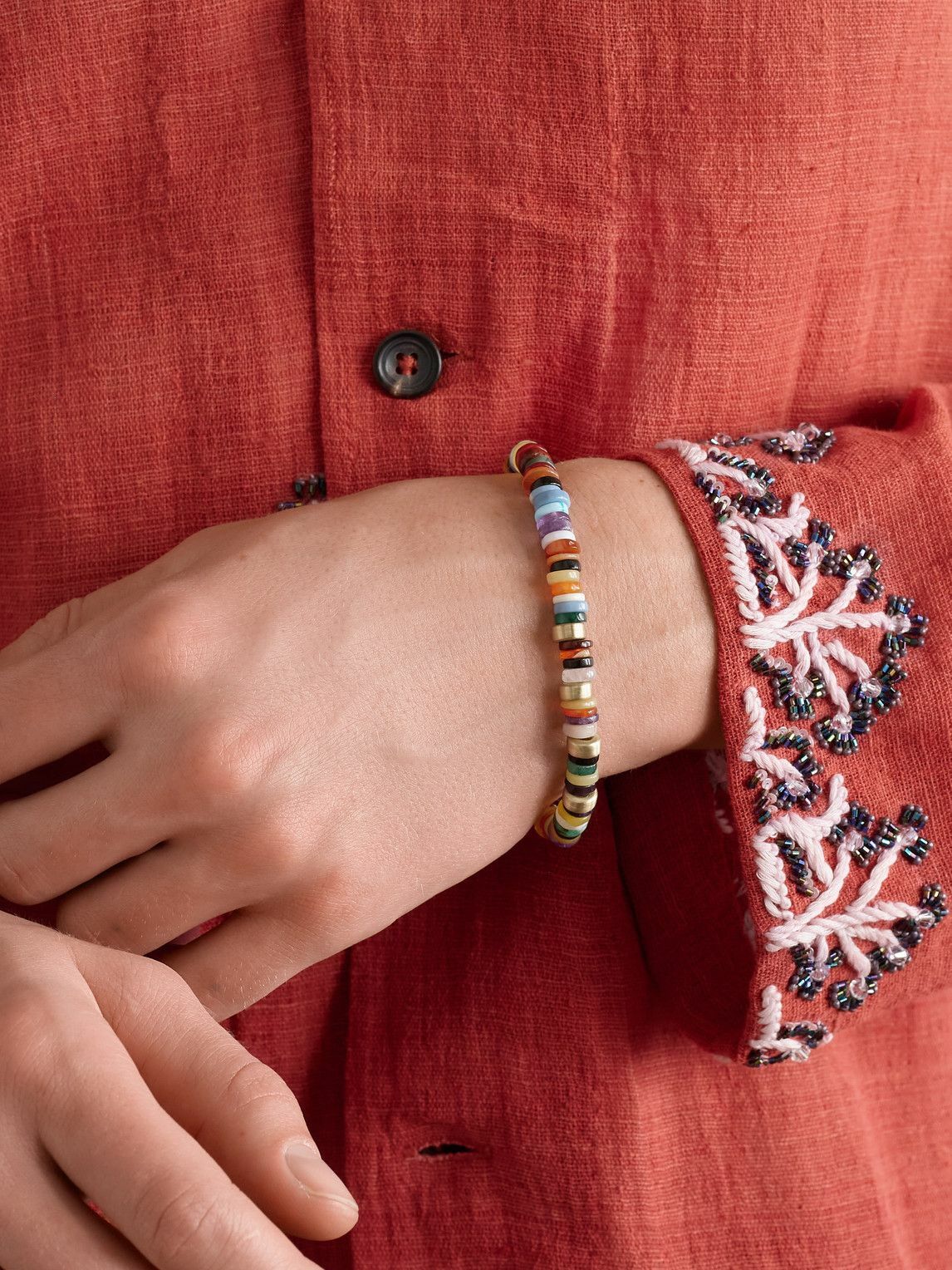 Jacquie Aiche - Opal and 14-Karat Gold Beaded Bracelet