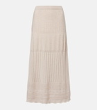 Eres Rythmee pointelle wool and cashmere midi skirt