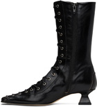 Miista Black Emile Lace-Up Boots