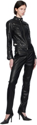 Ksubi Black Vivienne Faux-Leather Jacket