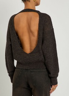 Haikure Blair Cut-out Alpaca-blend Jumper Brown