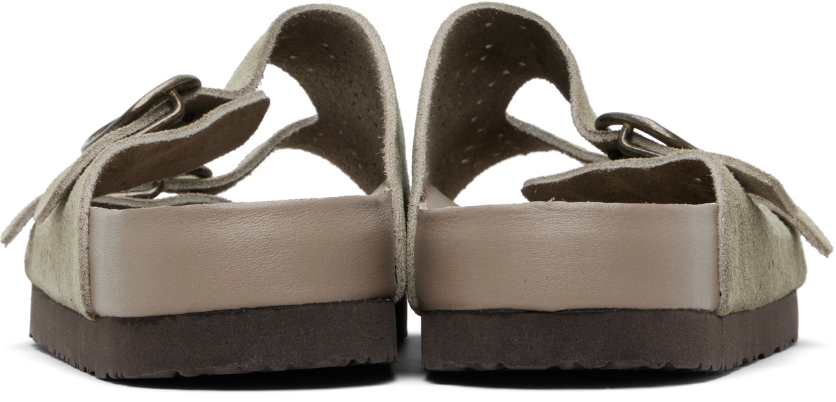 NEEDLES Khaki Double Strap Sandals