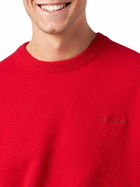 MC2 Saint Barth Man Crewneck Red Sweater With St. Barth Embroidery