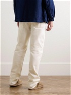 Blue Blue Japan - Straight-Leg Sashiko Cotton Trousers - Neutrals