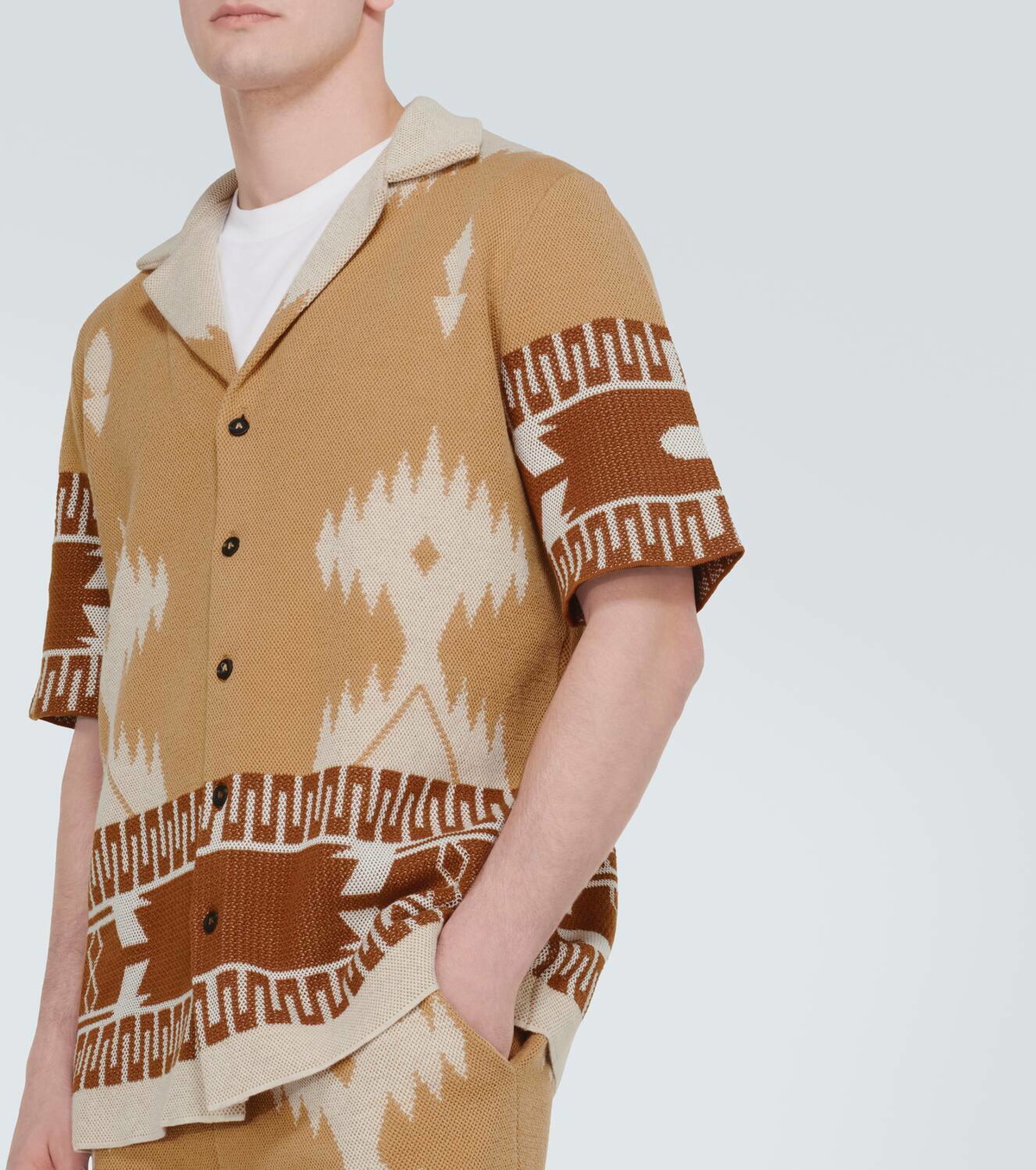 Alanui Icon Piquet cotton jacquard shirt
