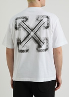 Off-white Skate Arrow Printed Cotton T-shirt White And Black