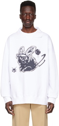 We11done White Cotton Sweatshirt