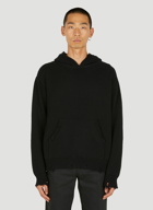 Distressed Hooded Sweatshirt in Black