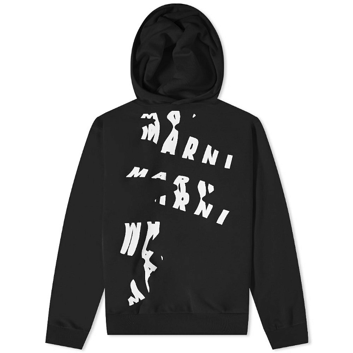 Photo: Marni Men's Scanned Logo Hoody in Black