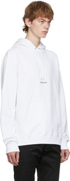 Saint Laurent White Rive Gauche Hoodie