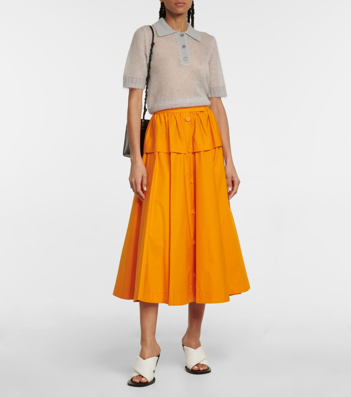 Jupe Crayon Sportmax En Coton Noir - Taille 10 - Occasion Très Bon État