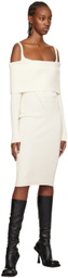 ANDREĀDAMO Off-White Long Sleeve Midi Dress