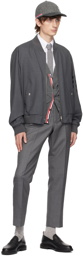 Thom Browne Gray Low-Rise Trousers