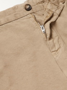 Altea - Straight-Leg Cotton, Linen and Lyocell-Blend Bermuda Shorts - Brown