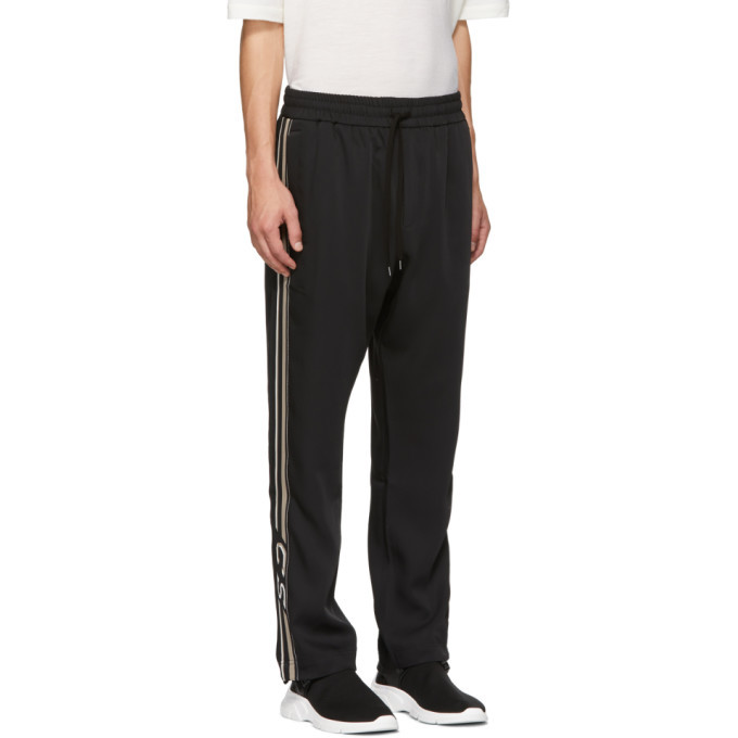 CMMN SWDN Black and Beige Buck Track Pants CMMN SWDN