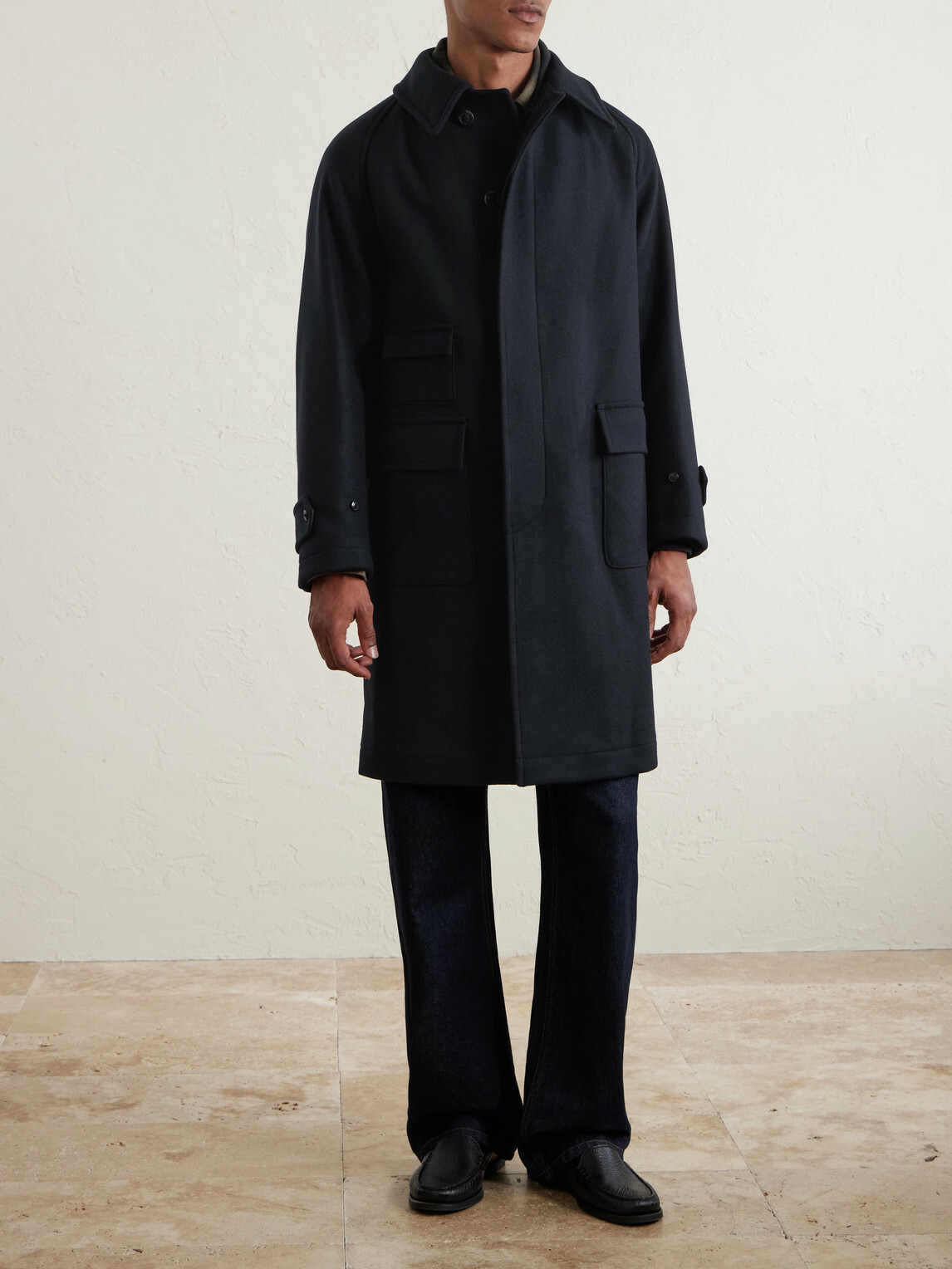 Kaptain Sunshine - Traveller Wool Coat - Blue