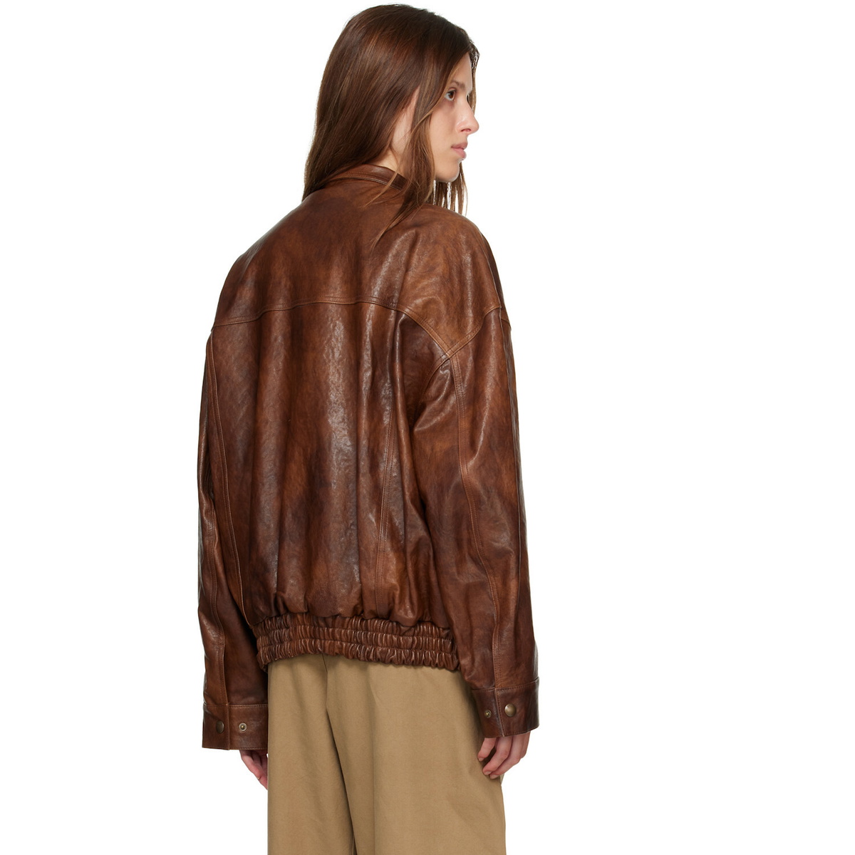 R2W Brown Billy Lambskin Leather Jacket
