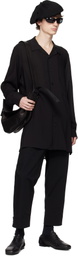 YOHJI YAMAMOTO Black Belted Hem Trousers