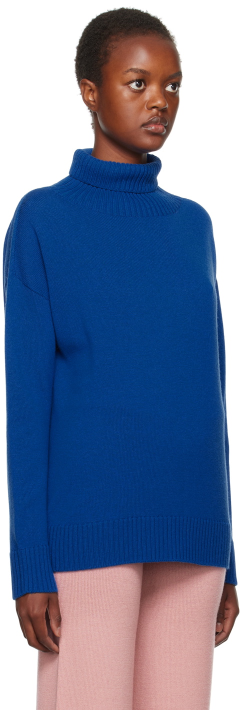 Max Mara Leisure Blue Nuble Turtleneck