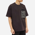 Comme des Garçons Homme Men's Dyed Pocket T-Shirt in Charcoal