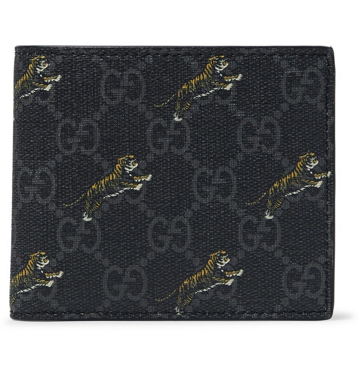 Photo: Gucci - Monogrammed Coated-Canvas Billfold Wallet - Charcoal