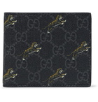 Gucci - Monogrammed Coated-Canvas Billfold Wallet - Charcoal