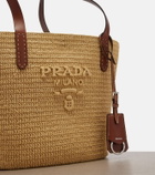 Prada Medium raffia-effect crochet basket bag