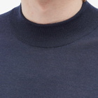 John Smedley Men's Harcourt Mock Neck Knit in Midnight