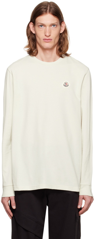 Photo: Moncler Off-White Patch Long Sleeve T-Shirt