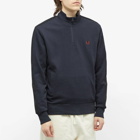 Fred Perry Authentic Men's Taped Half Zip Track Top in Navy