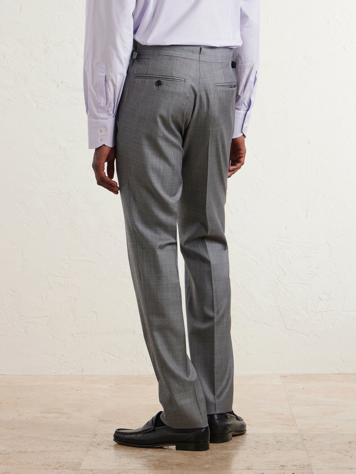 TOM FORD - Shelton Straight-Leg Wool-Twill Suit Trousers - Gray