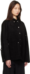 Studio Nicholson Black Dash Suede Jacket
