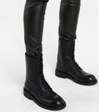 Ann Demeulemeester - Leather combat boots