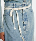 Maison Margiela Frayed denim maxi skirt