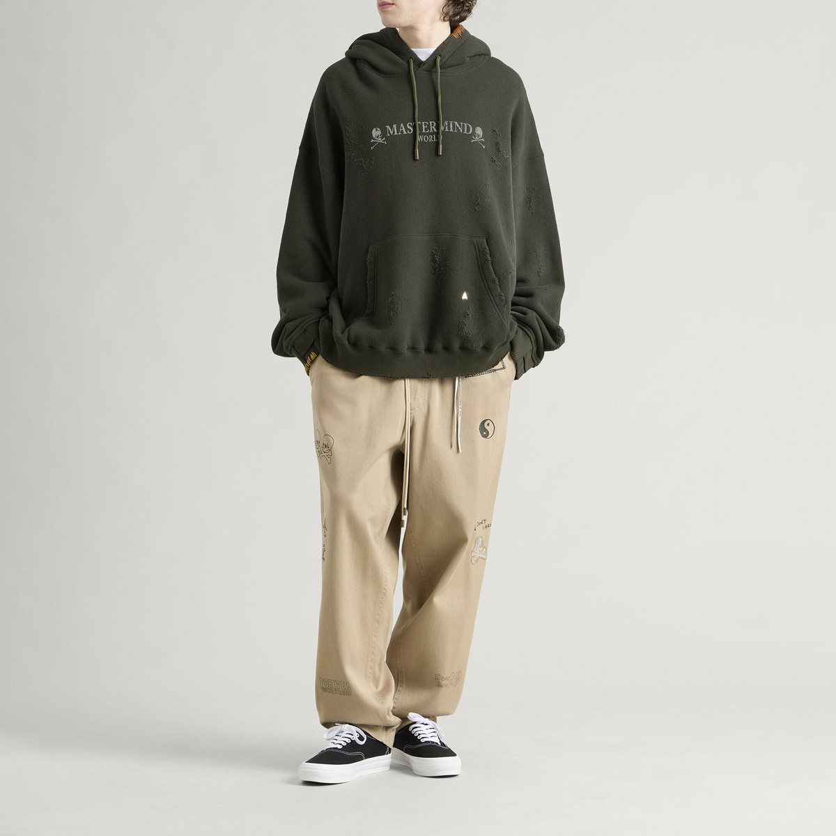 MASTERMIND WORLD Men's OG Vintage Hoodie in Olive