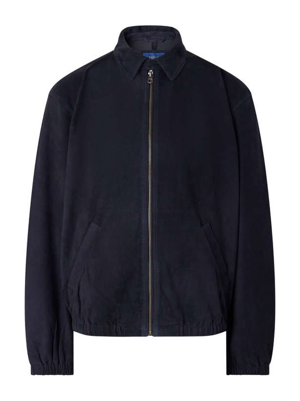 Photo: Polo Ralph Lauren - Logo-Embroidered Suede Jacket - Blue